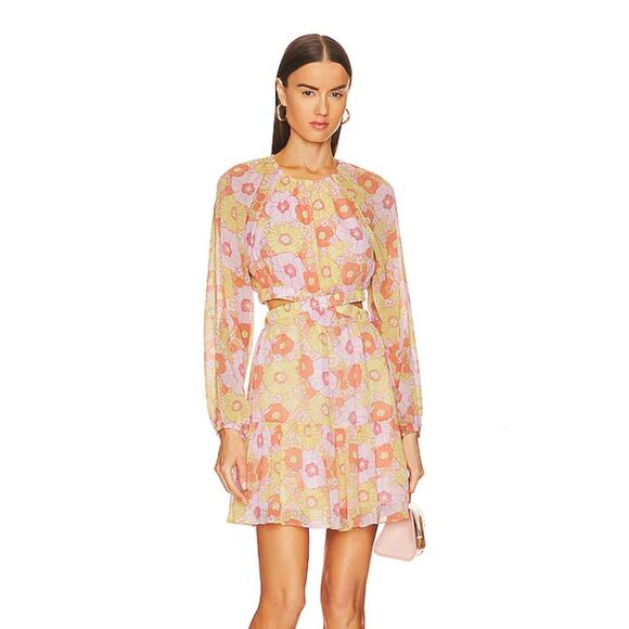 NWT Steve Madden Cadi Floral Long Sleeve Mini Dress Size Small‎ - Picture 1 of 7